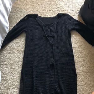 Black bikini cover up